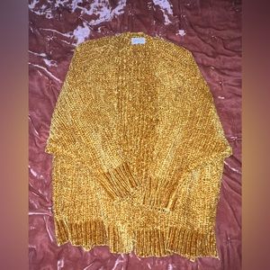 Velvety Ocersized Chunky Yellow Cardigan